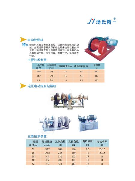 船用甲板机械产品